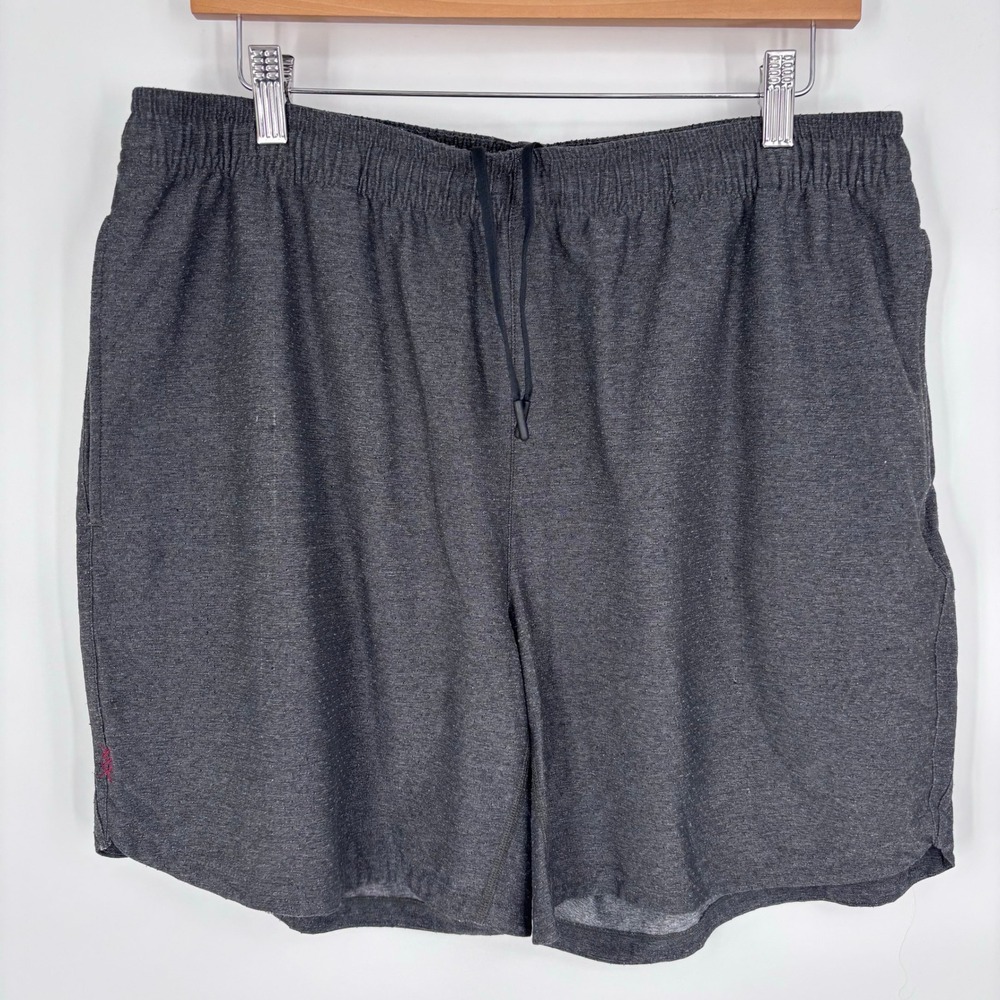Rhone Mako Short Mens L Charcoal Gray Heathered Training Workout Athletic Gym 7"